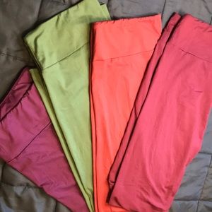 4 pair bundle LuLaRoe Leggings, one pair is TC2